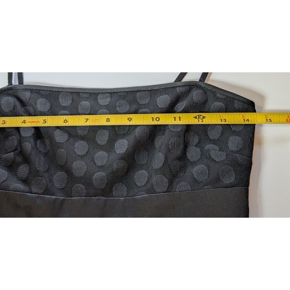 Ann Taylor Dress NWT Size 0 Black Polka Dot Silk Trim Empire Waist LBD - Picture 7 of 13